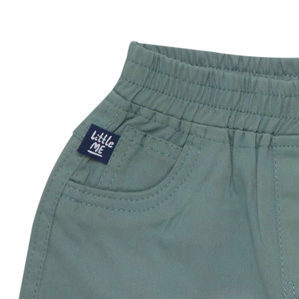 Little Kangaroos - Baby Boy Elasticated Denim Shorts - Pista