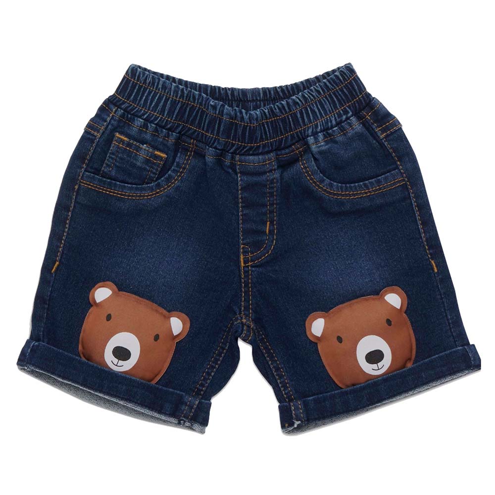 Little Kangaroos - Baby Boy Full Elastic Shorts With Pockets - Dark Blue