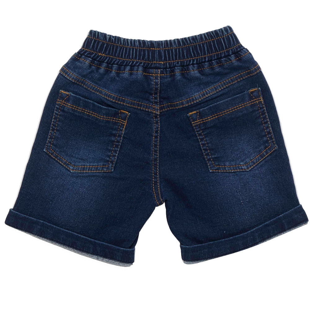 Little Kangaroos - Baby Boy Full Elastic Shorts With Pockets - Dark Blue