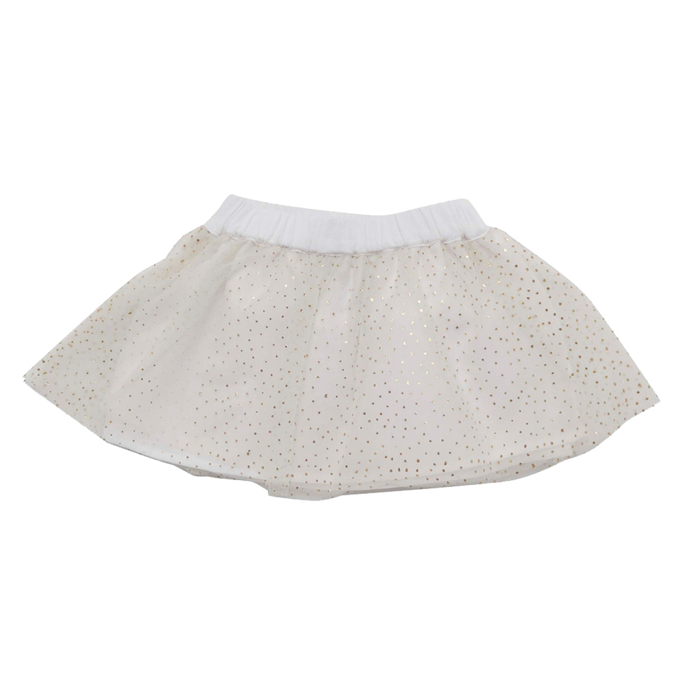 Little Kangaroos - Baby Girl Full Elastic Skirt - White