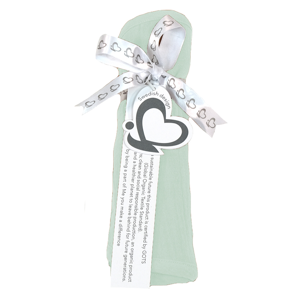 Me - Crinkle Muslin Organic Shaped Burp Towel - Sage - 2 Pcs