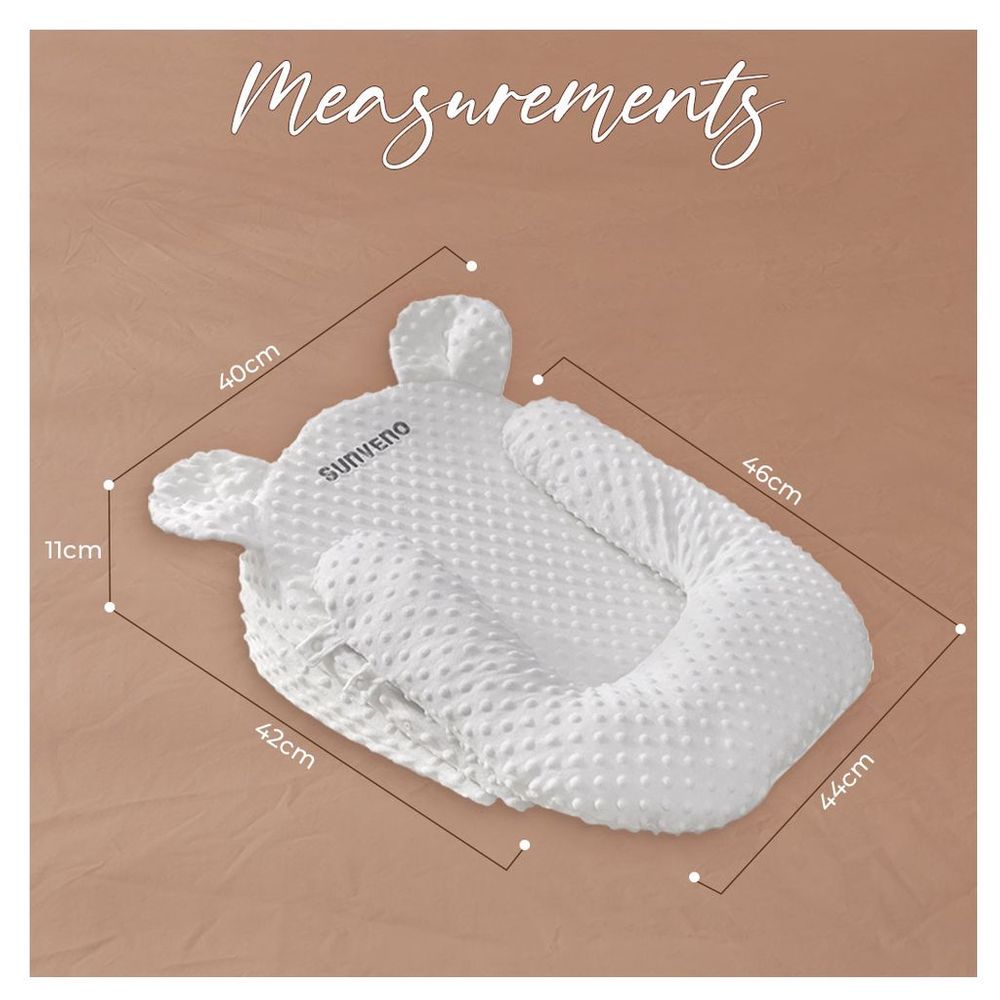 Sunveno Portable Baby Anti-spill Milk U Shape Pillow with 10 & 15 Degree Slope Pad