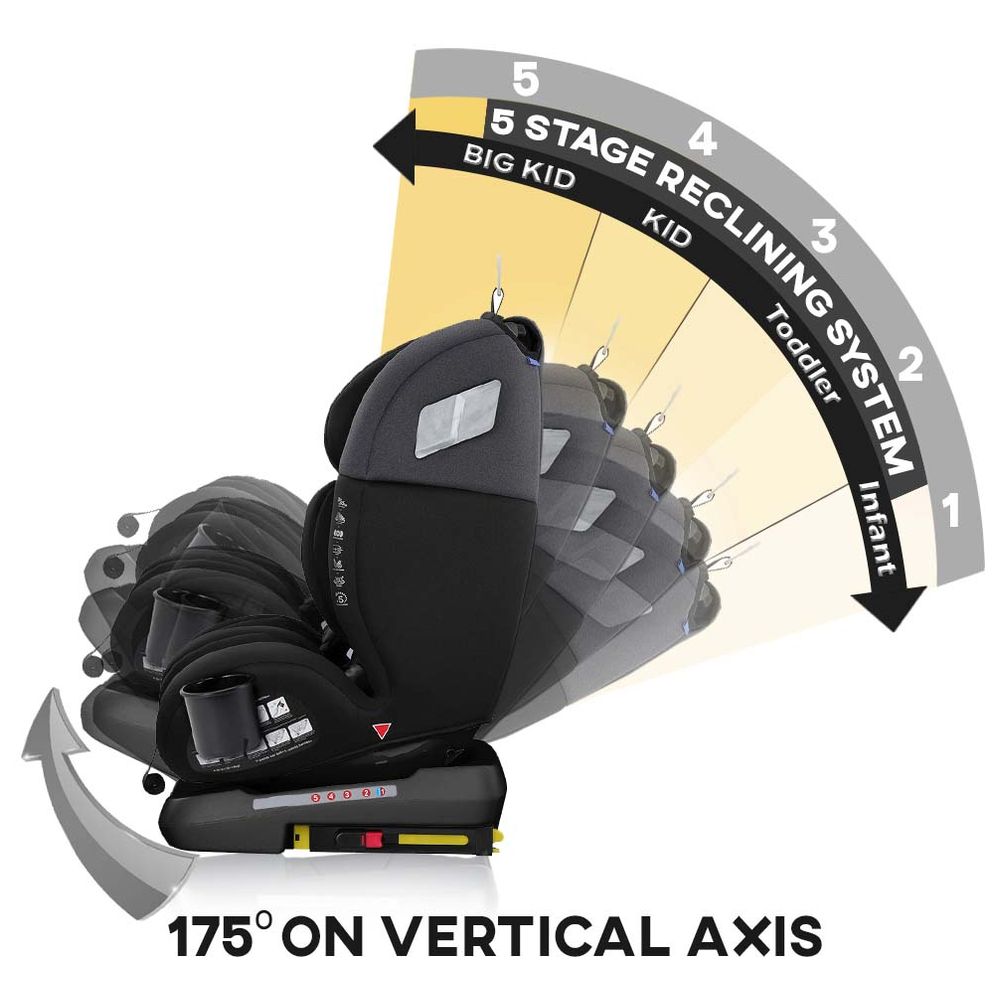 Teknum - Evolve 360D Car Seat With Isofix - Black