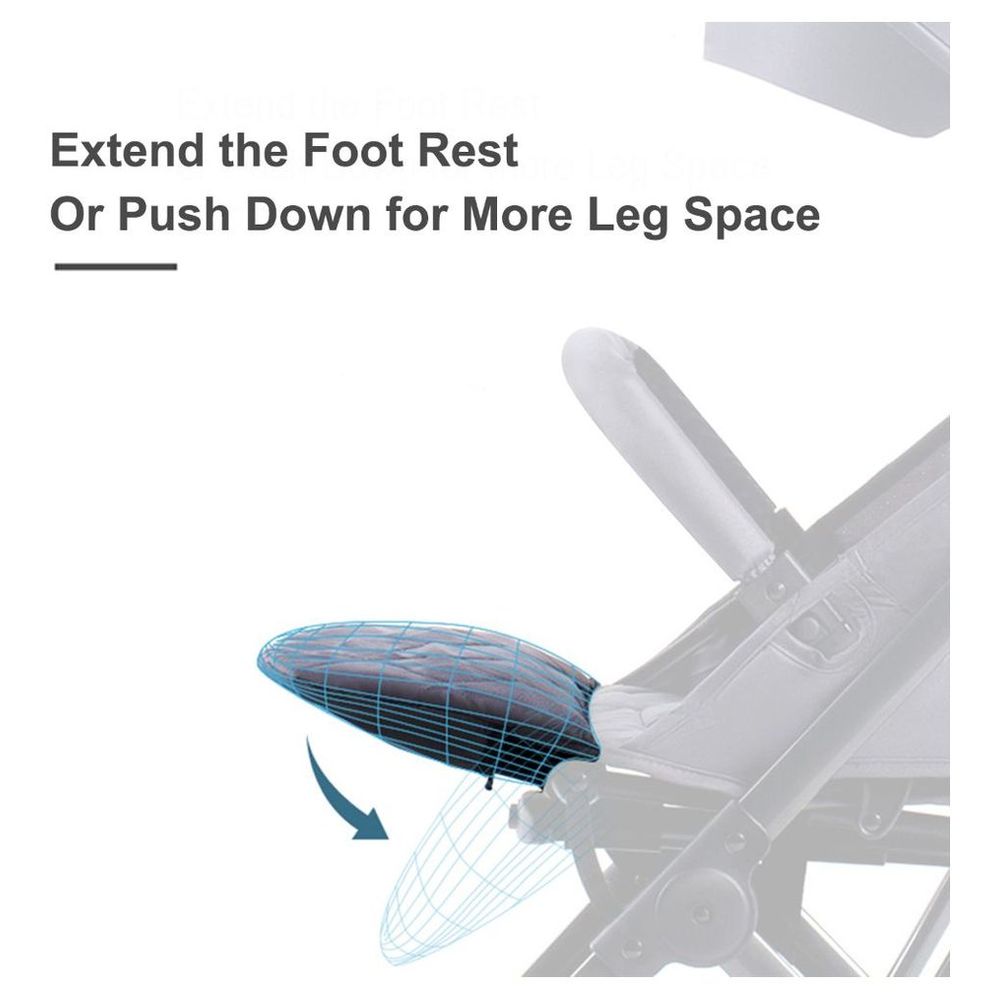 Teknum Travel Cabin Stroller with Coffee Cup Holder - Black