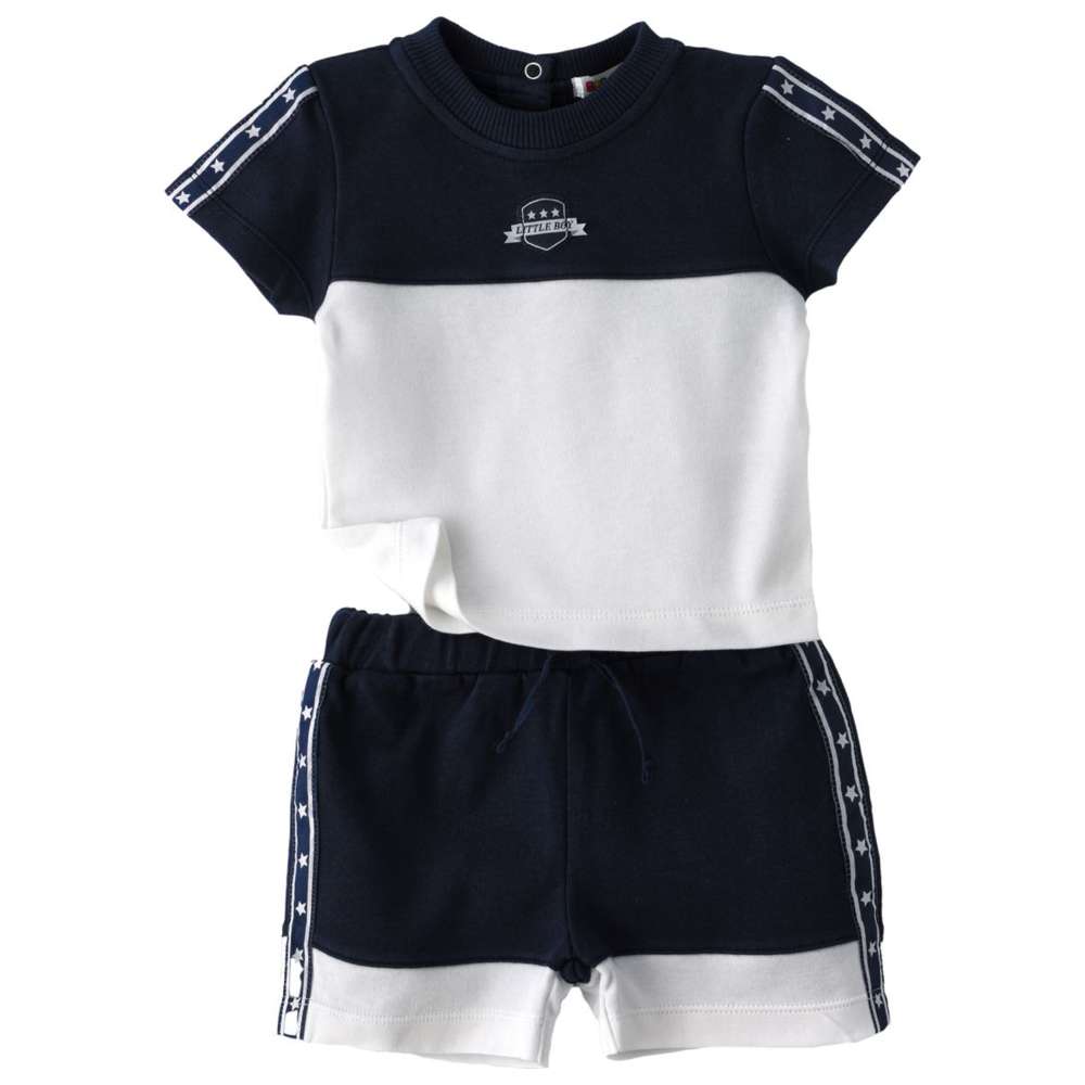 Boo Boo - 2pc-Set - Baby Boy T-Shirt & Shorts - Navy/White
