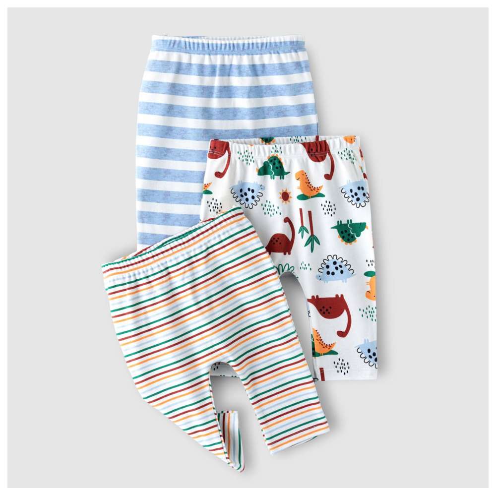 Boo Boo - 3pc-Set - Baby Boy Printed Pants