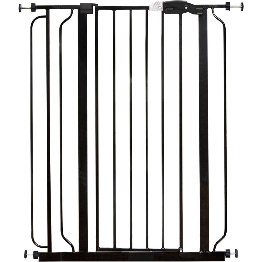 Regalo - Easy Step Tall Metal Walk Through Gate - Black