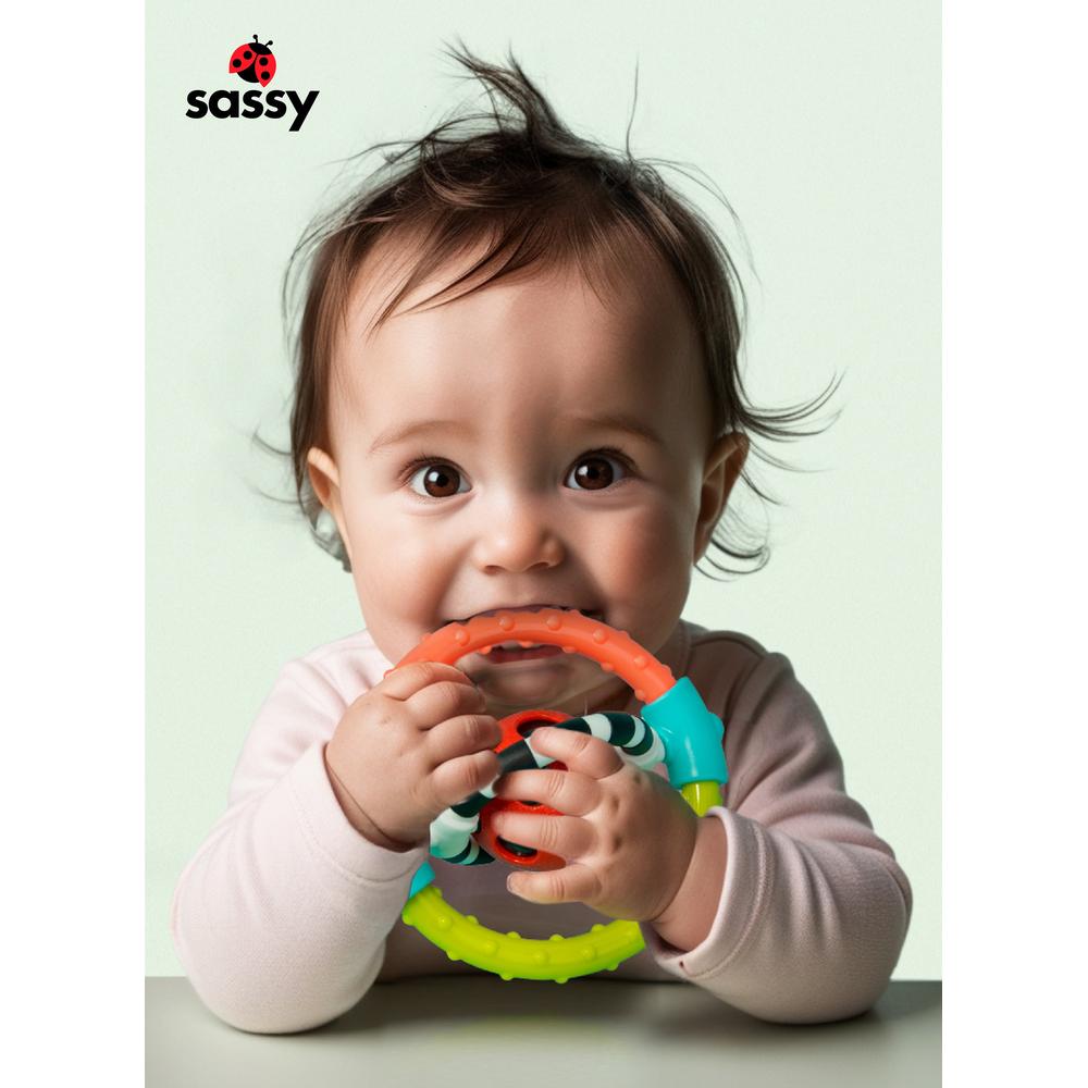 Sassy - Spin & Chew Flexible Ring Rattle