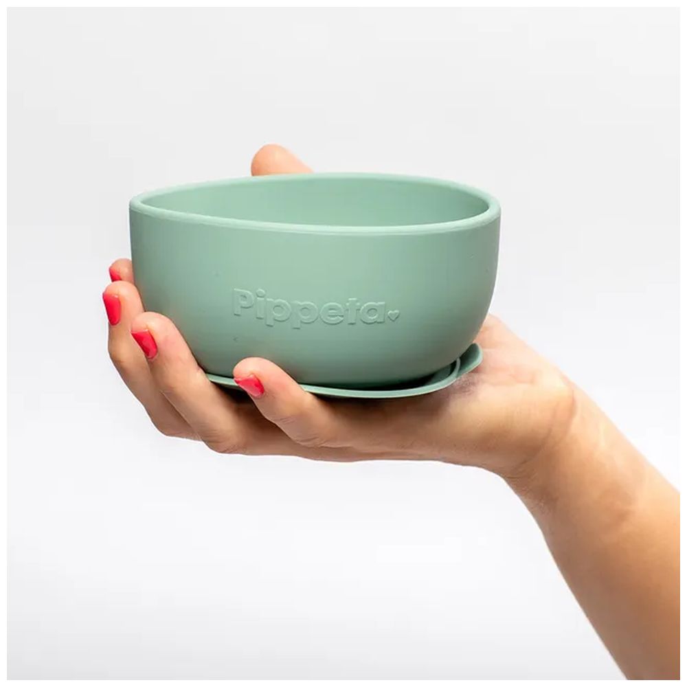 Pippeta Silicone Suction Bowl - Meadow Green