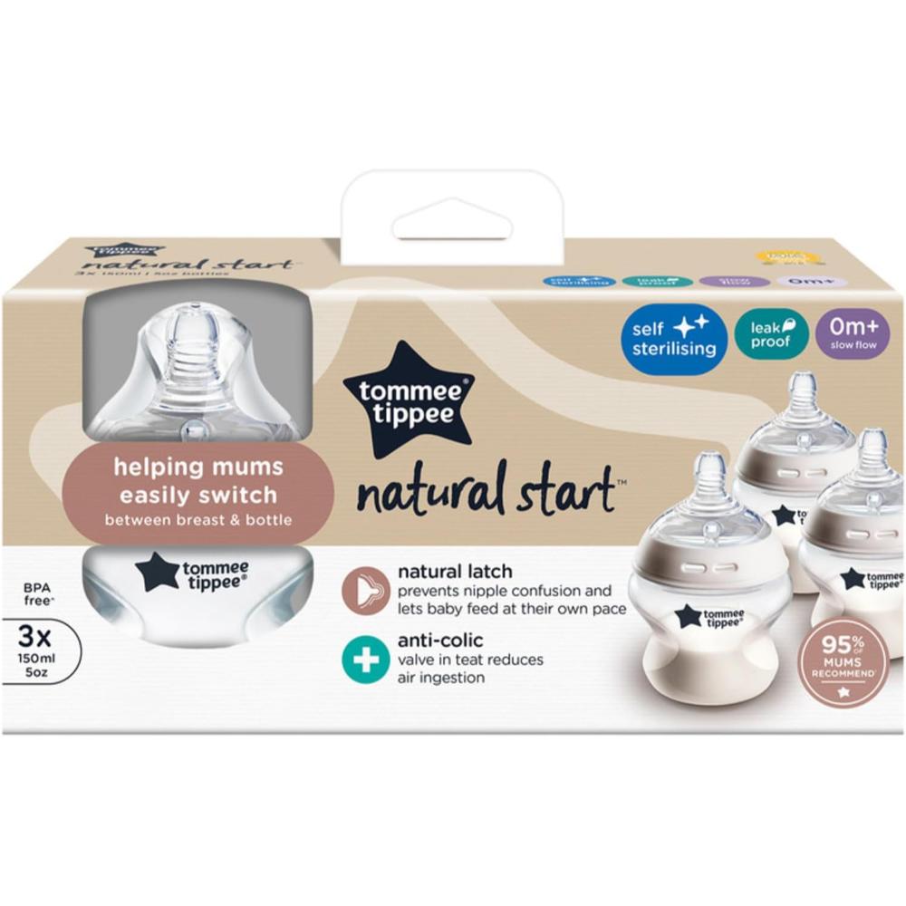 Tommee Tippee - Bottles Self-Sterilizing - Pack of 3 - 150ml