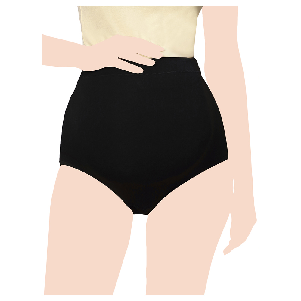 Tummy - Women High Waist Maternity Panty - Black