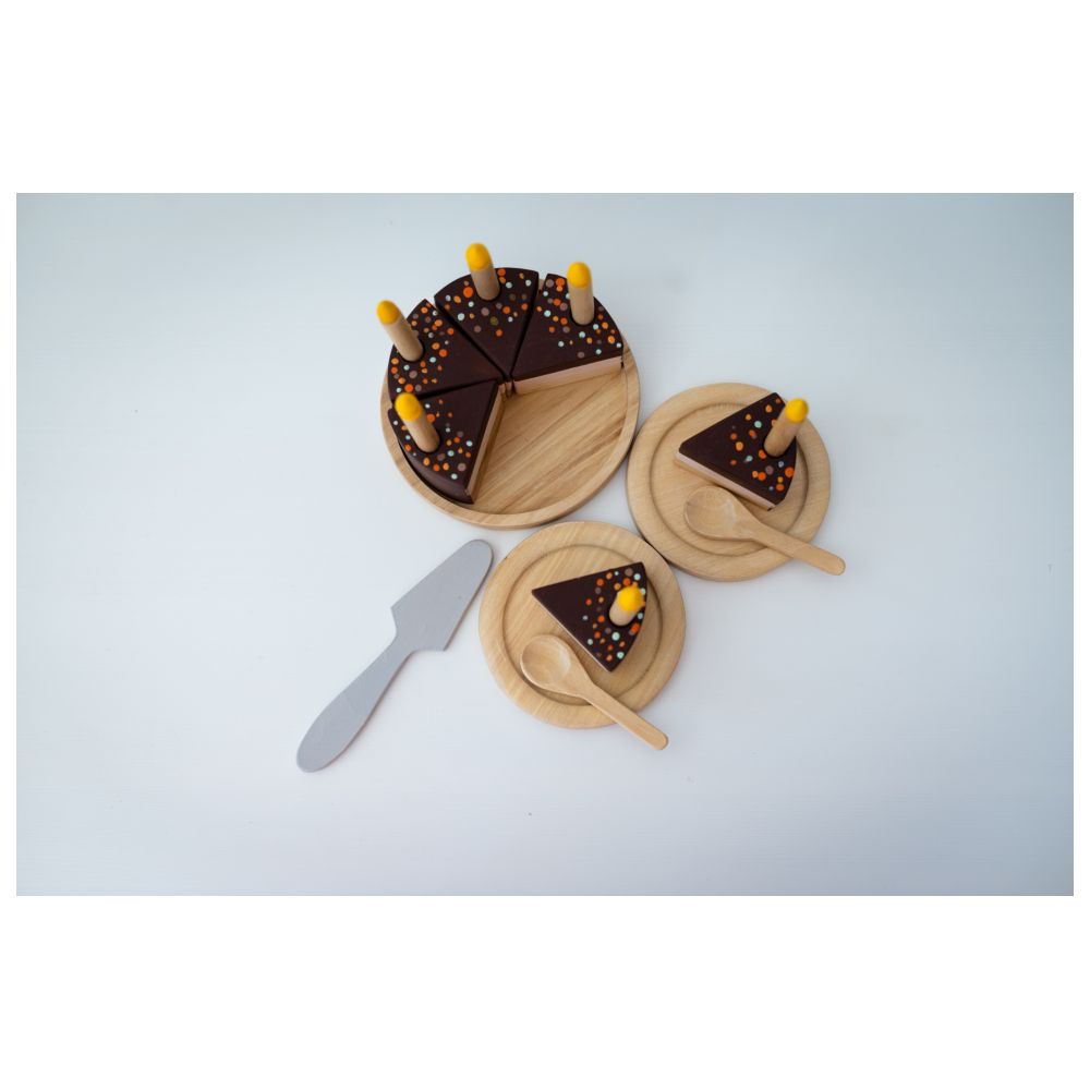 Birch and Bug - Wooden Chocolate Cake Set - 18pcs