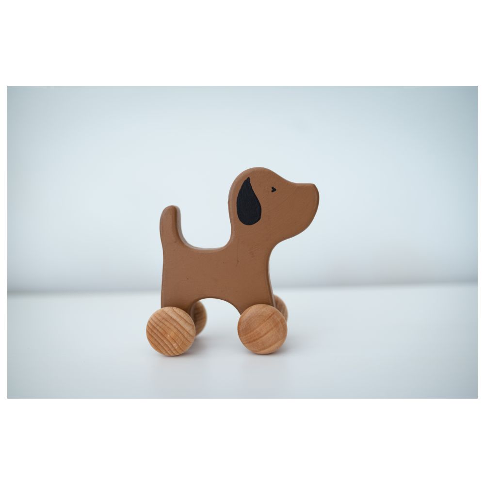 Birch and Bug - Dog Shaped Wooden Animal Roller Toy