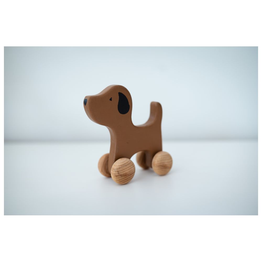 Birch and Bug - Dog Shaped Wooden Animal Roller Toy