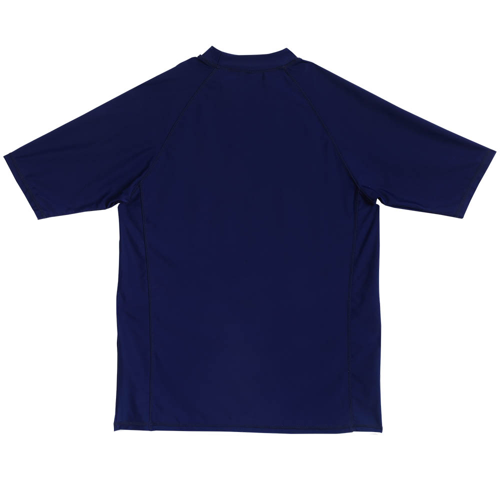 Turquoise - Men's Short Sleeve Rash Guard - Blue