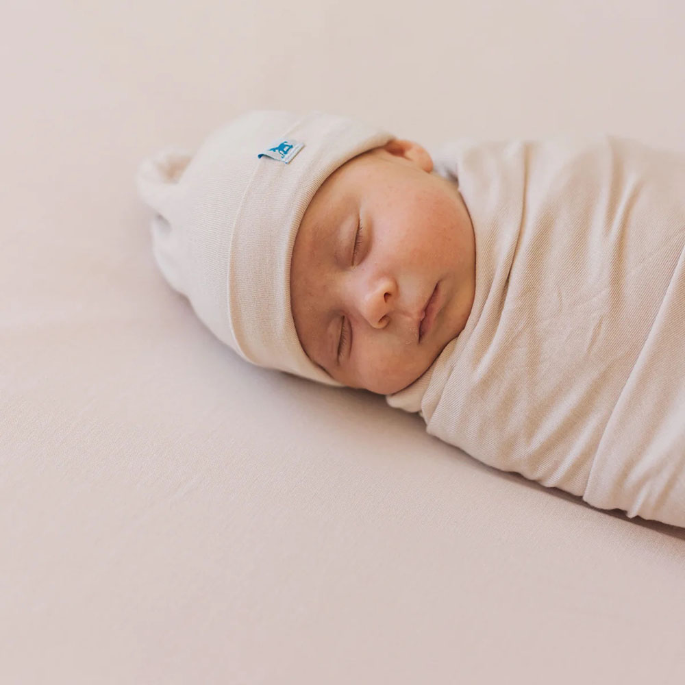 Little Unicorn - Stretch Knit Swaddle & Hat - Soft Blush - 2pcs