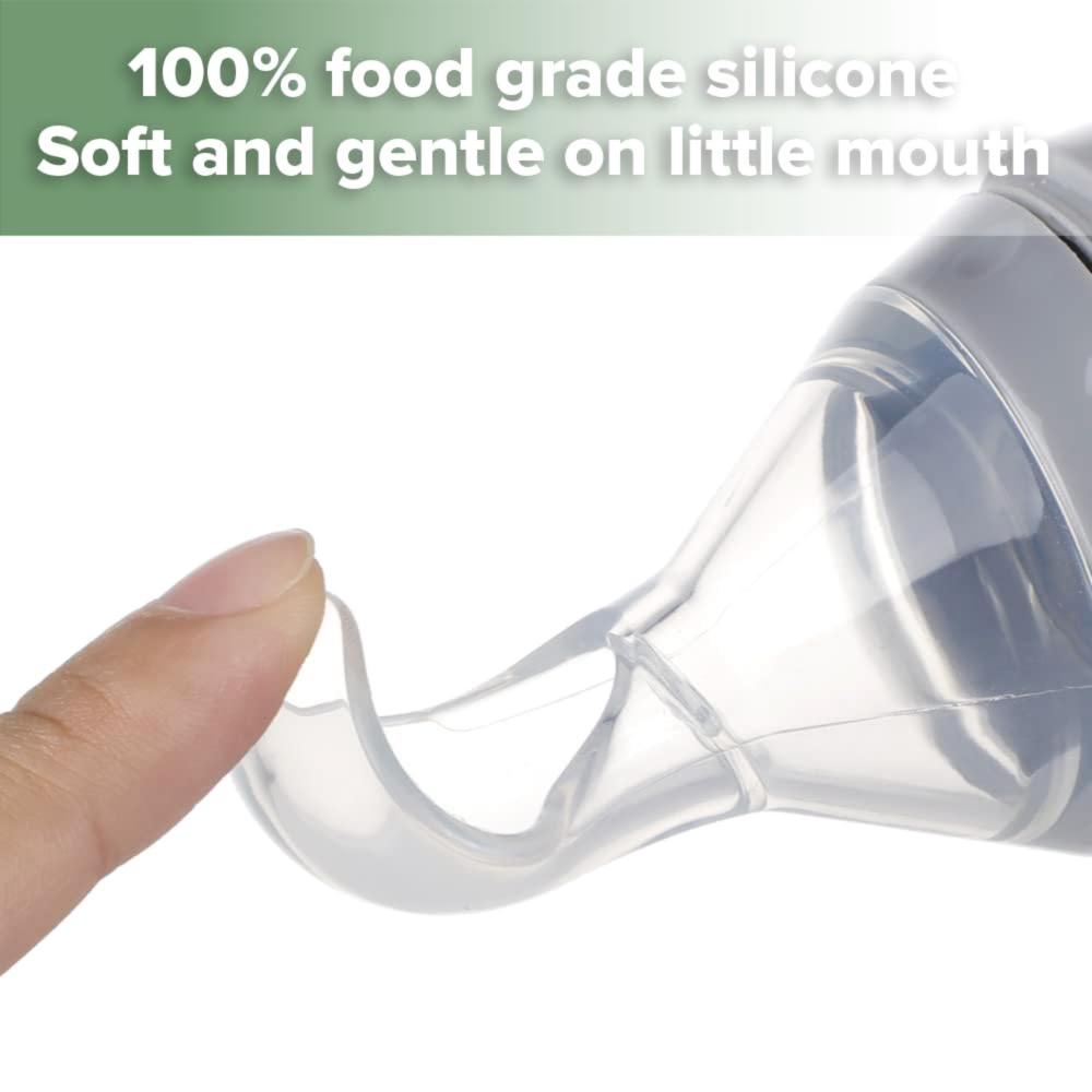 Haakaa - Silicone Baby Food Dispensing Spoon - Peach