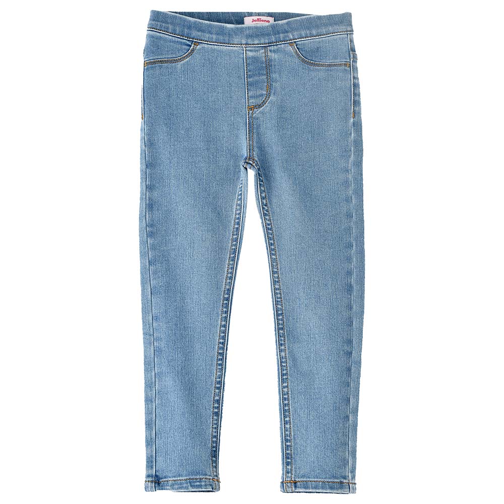 Jelliene - Toddler Girls Soft Cotton-Blend Denim Jeggings - Light Blue