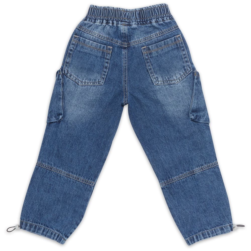 Little Kangaroos - Boy Elasticated Cargo Jeans - Dark Blue