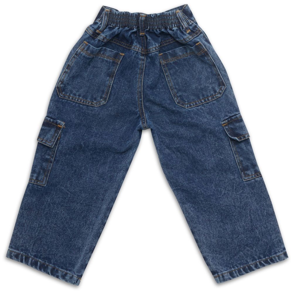 Little Kangaroos - Boy Denim Cargo Jeans - Dark Blue