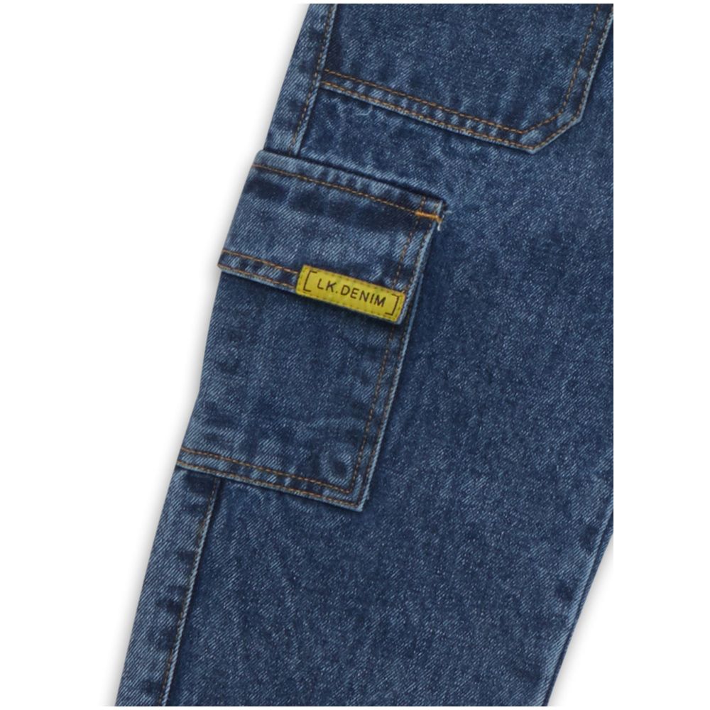 Little Kangaroos - Boy Denim Cargo Jeans - Dark Blue