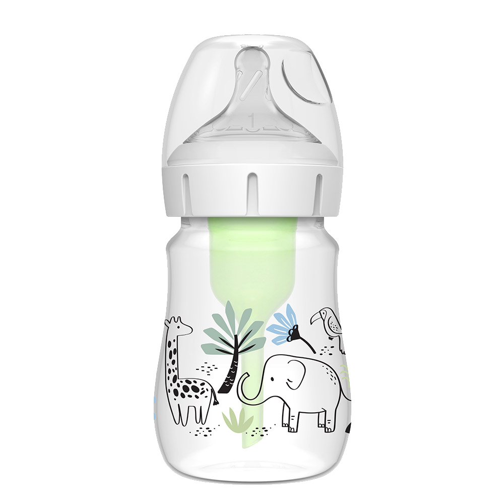 Dr. Brown's Polypropylene Wide-Neck Anti-Colic Options+ Baby Bottle - Jungle Elephant - 150 ml
