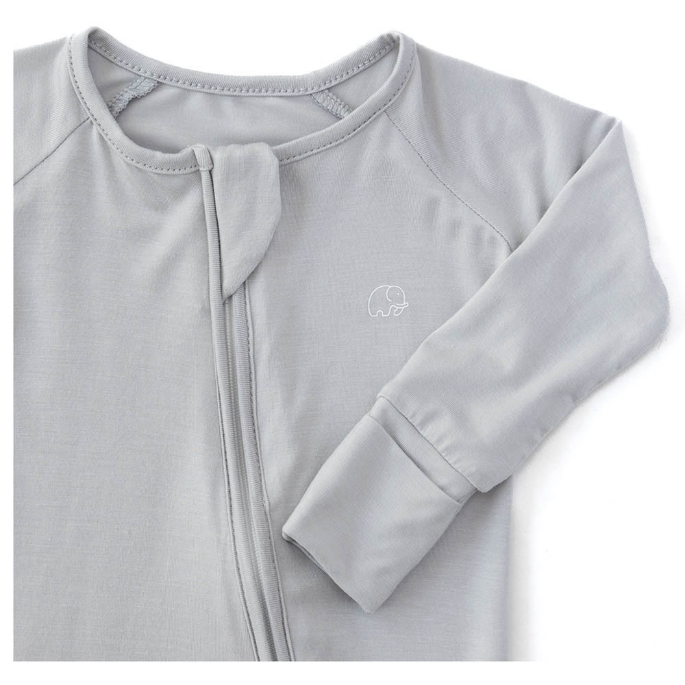 Anvi Baby - Organic Bamboo Zipper Romper- Cloudy Grey