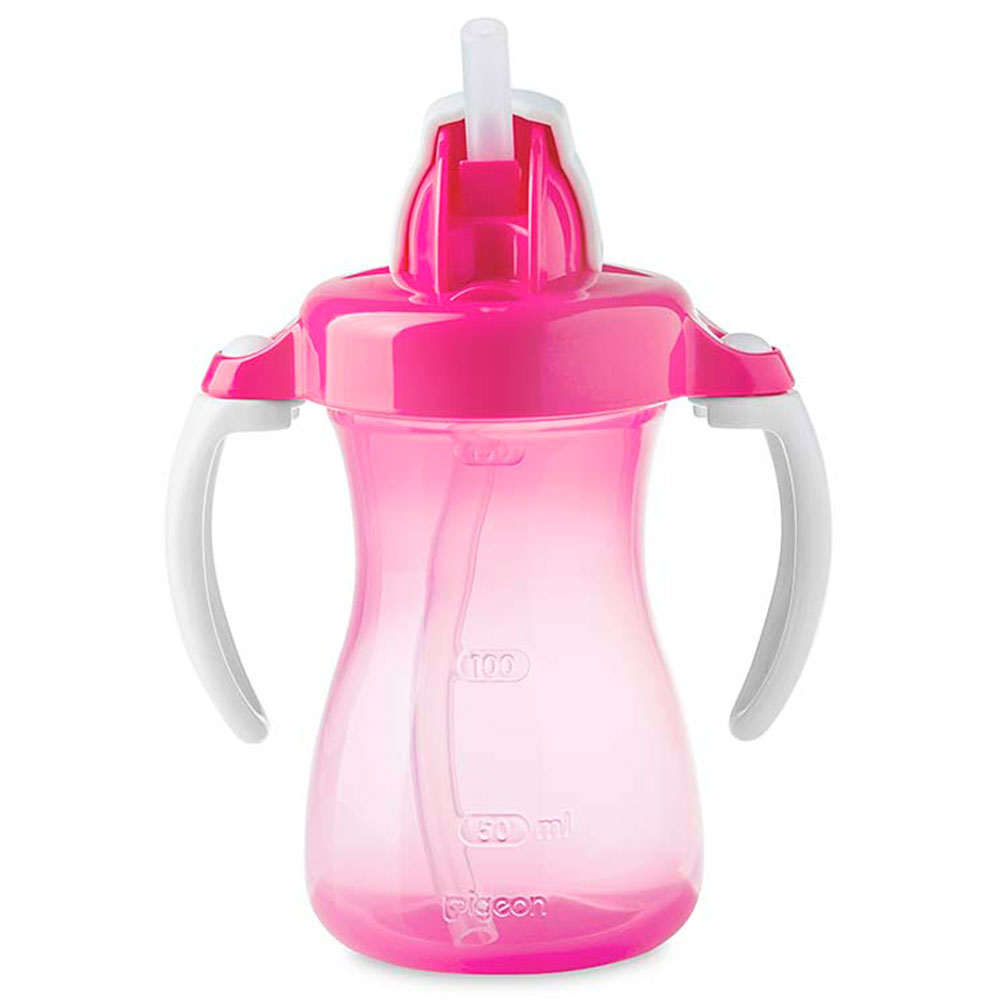 Pigeon - Petite Straw Bottle Hanging Type - Pink - 150ml