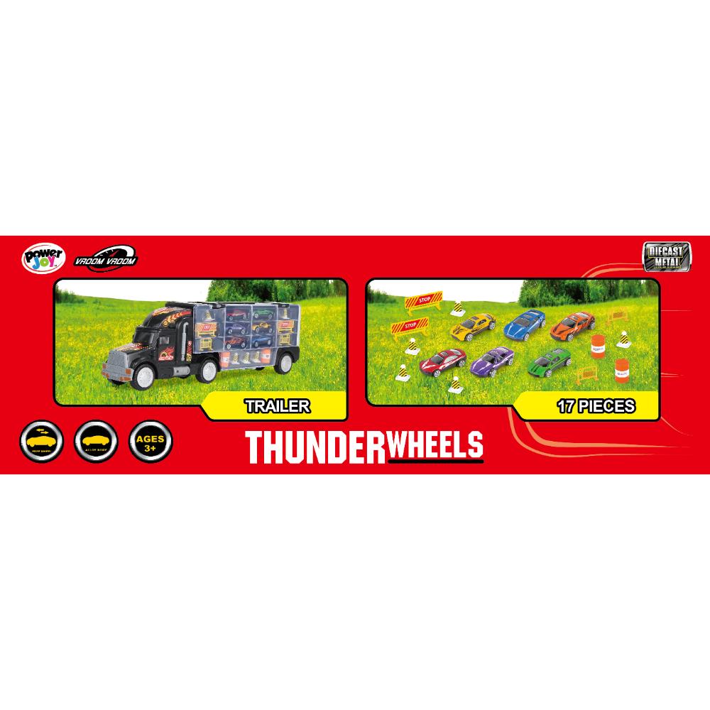Power Joy - V.Vroom Die Cast Thunder Wheels 12pcs - Assorted