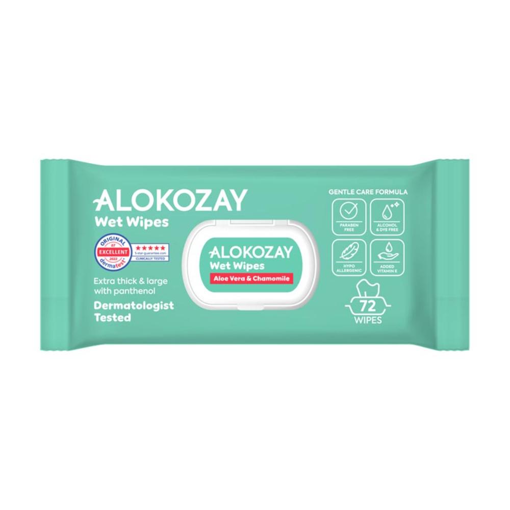 Alokozay - Baby Wet Wipes - Aloe Vera & Camomile - Gentle Care Formula - 72s