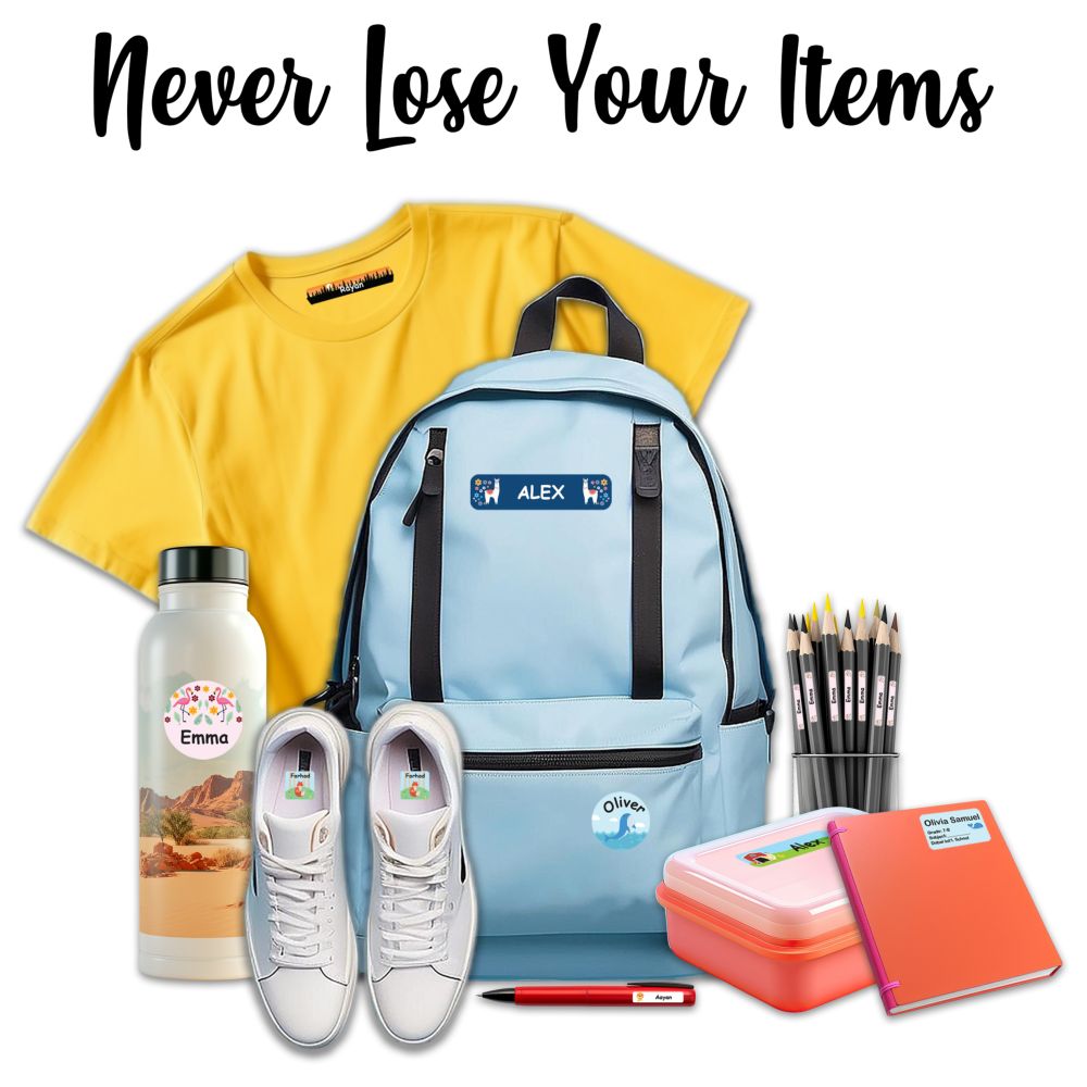 Mylabels - Personalized Shoe Labels - Adventures Horse - Pack of 12