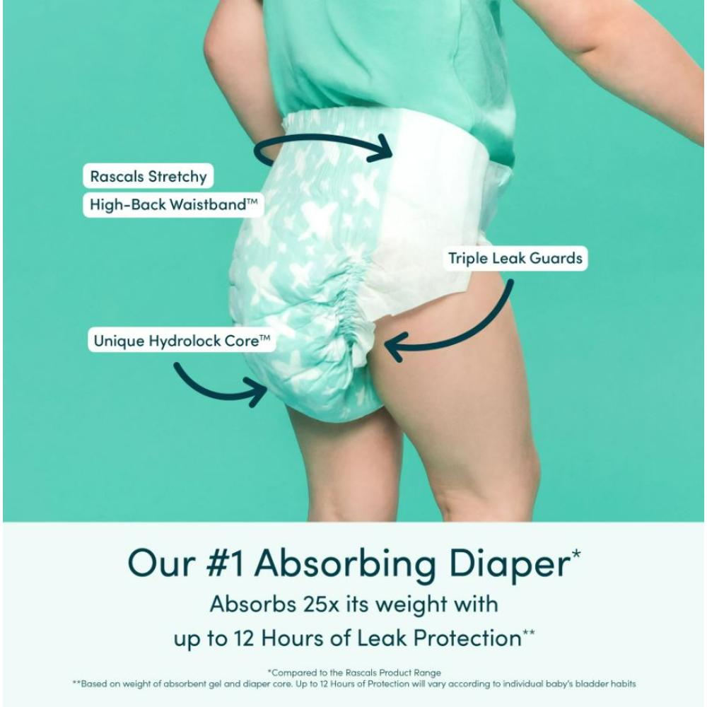 Rascal + Friends - Premium Baby Diapers - 10-15 Kg - Size 4 - 36 Count