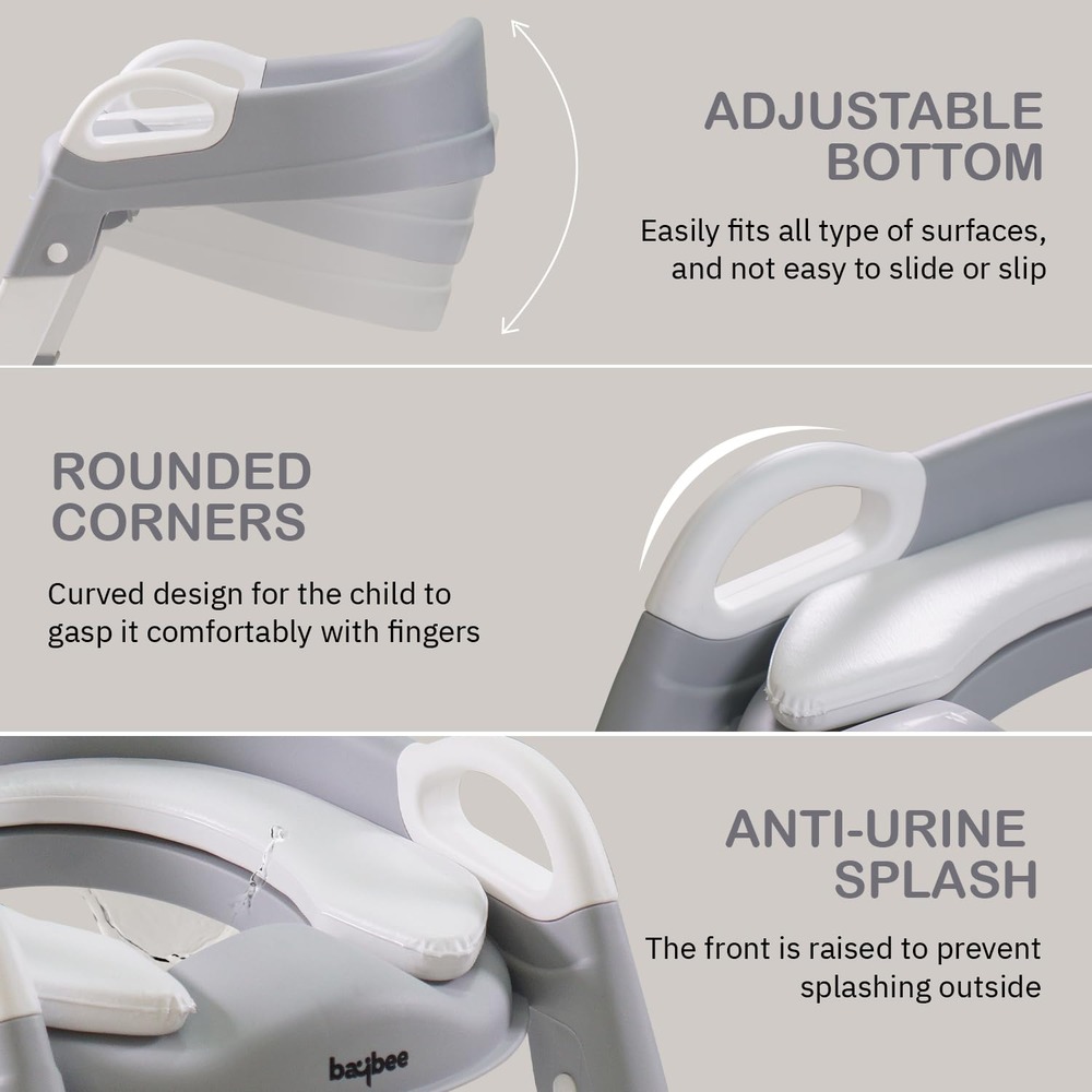 Baybee - Aura Western Toilet Potty Seat For Kids - Grey