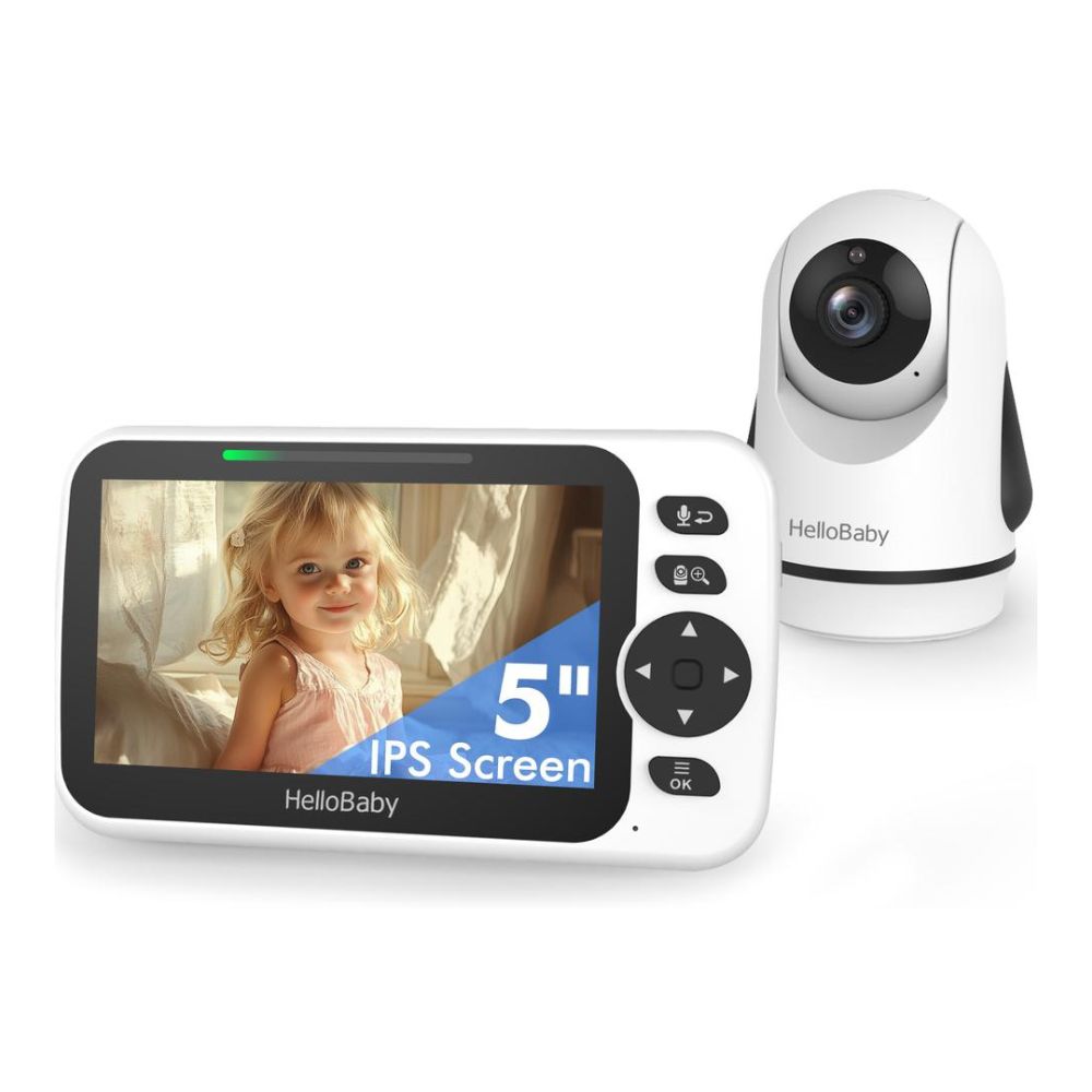 Hello Baby - 5.0-inch Color LCD Screen Video Baby Monitor With Baby Monitor Mount Stand