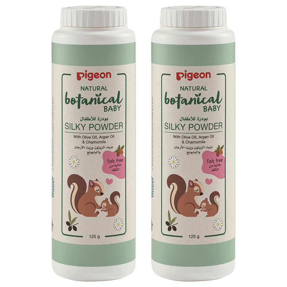 Pigeon - Natural Botanical Baby Silky Powder - 125 gm - Pack of 2