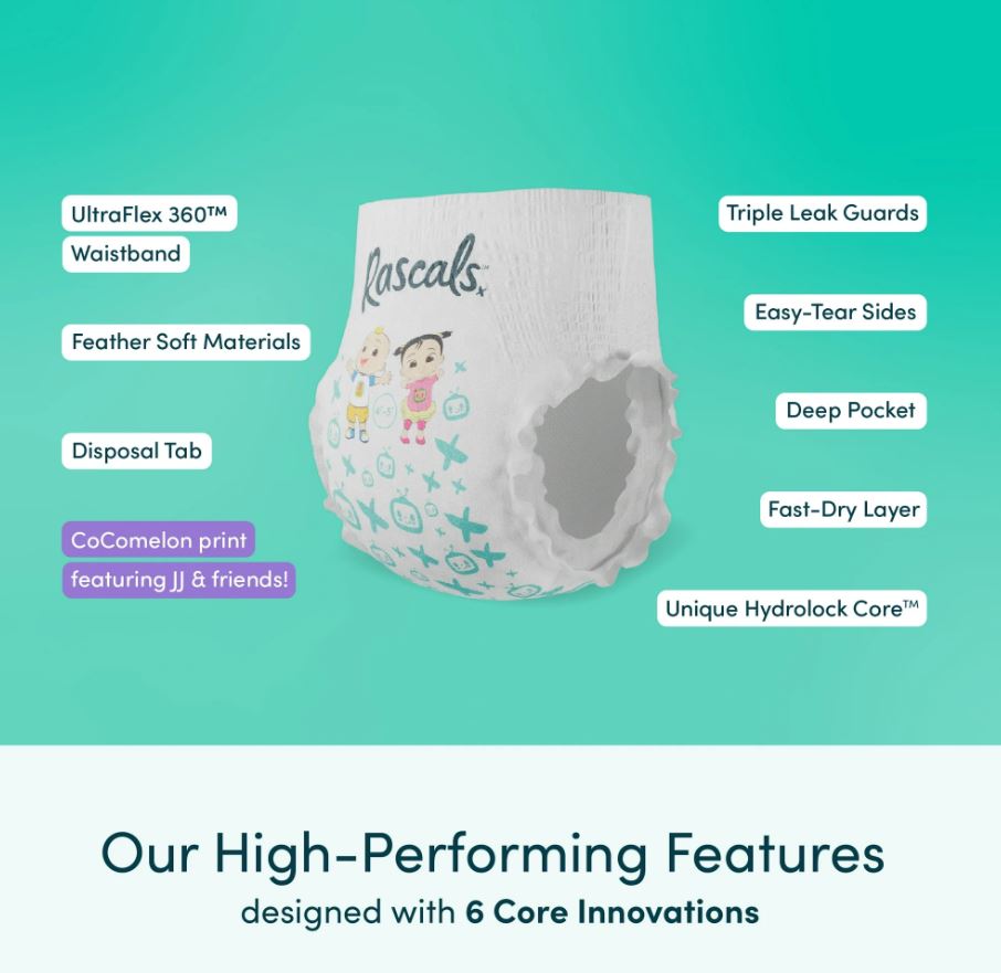 Rascals - Cocomelon Edition Training Diaper Pants - Size 6 - 15-20 kg - 104 Pants