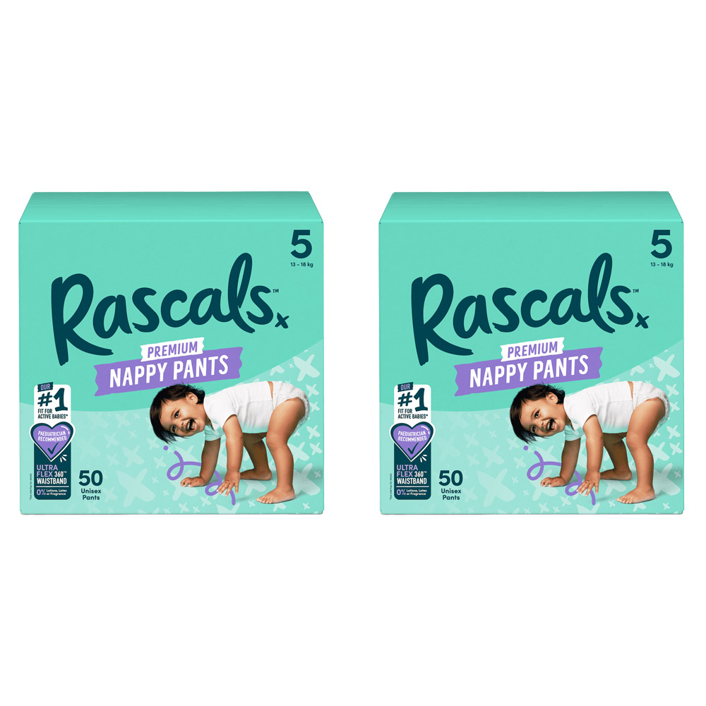 Rascals - Training Diaper Pants - Size 5 - 13-18 kg - 100 Pants