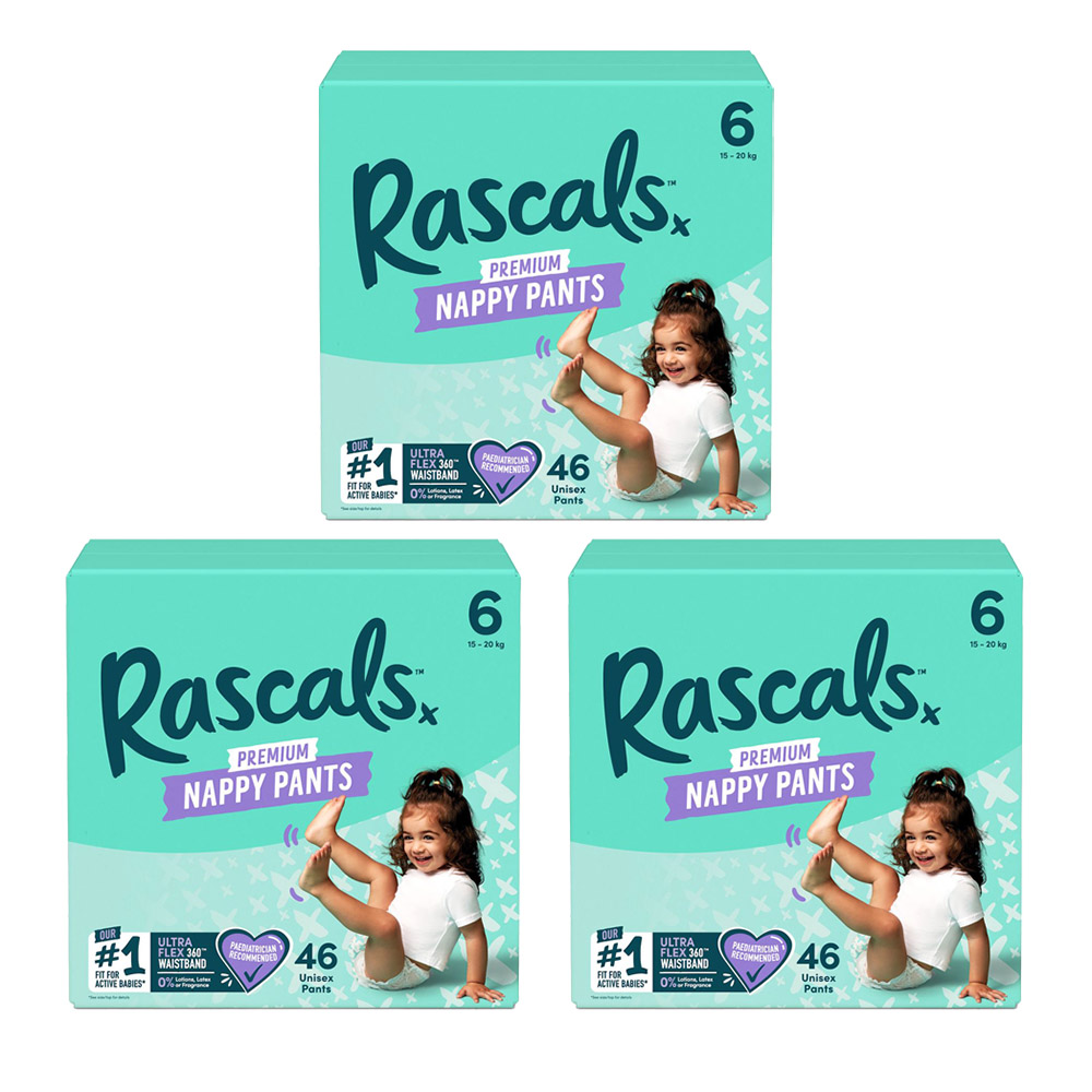 Rascals - Training Diaper Pants - Size 6 - 15-20 kg - 138 Pants