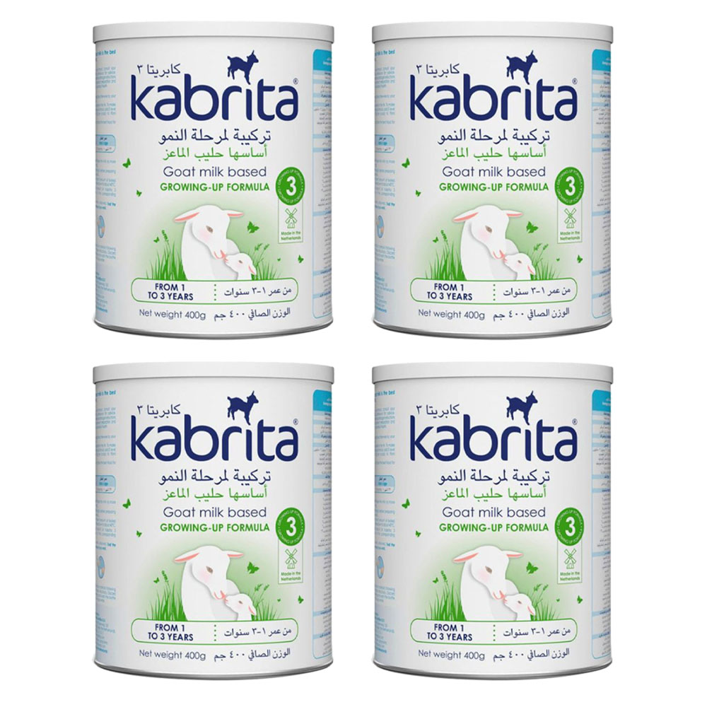 Kabrita - Stage 3 Goat Milk Based Growing-up Formula - 400 gm - Pack of 4