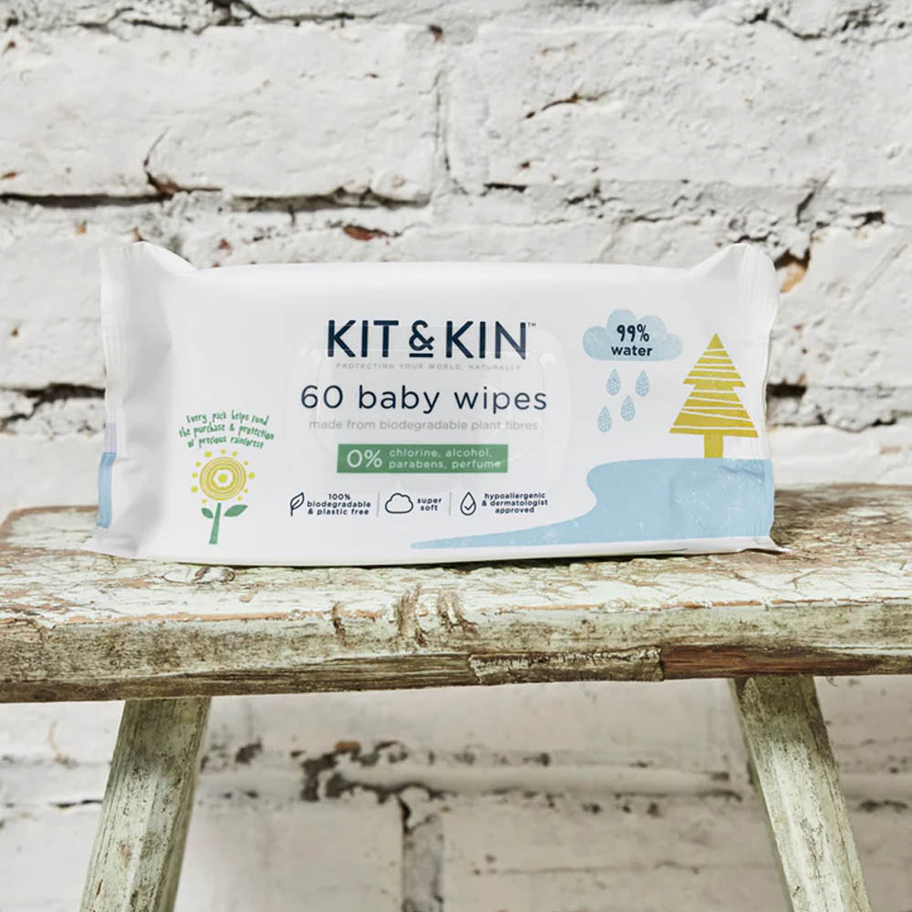 Kit & Kin - Eco Baby Wipes -  Pack of 4 - 240 Wipes