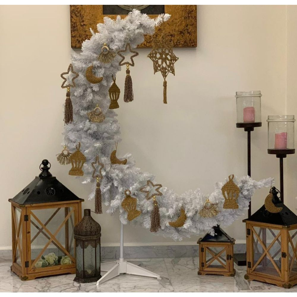 Ramadan Crescent 180cm/6ft - White