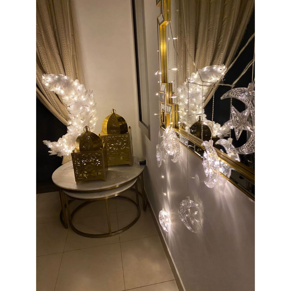 Ramadan Crescent - Prelit 90cm/3ft - Green