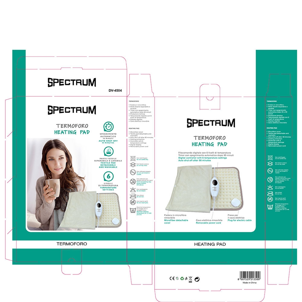Spectrum - Heating Pad For Back And Lumbar - Beige