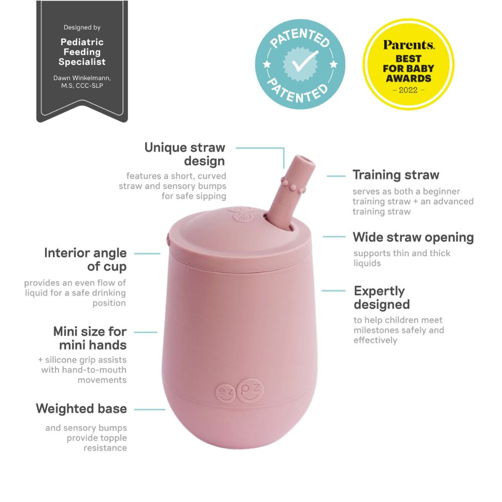 Ezpz - Mini Cup & Straw Training System - Blush - 118ml