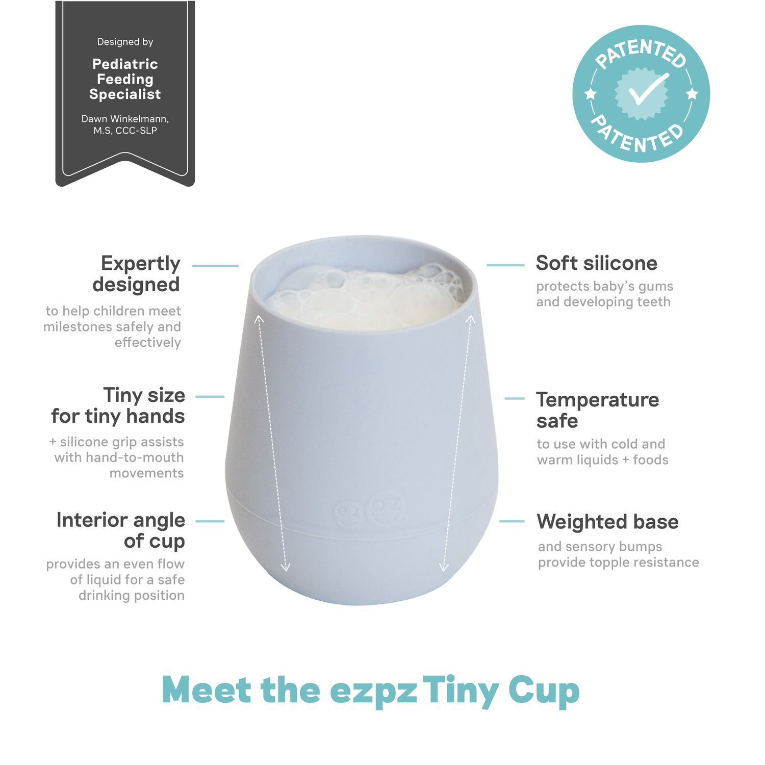 Ezpz - Tiny Cup - Pewter - 60 ml
