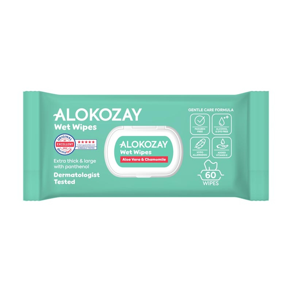 Alokozay - Baby Wipes - Aloe Vera & Camomile - Large Wipes - 60s