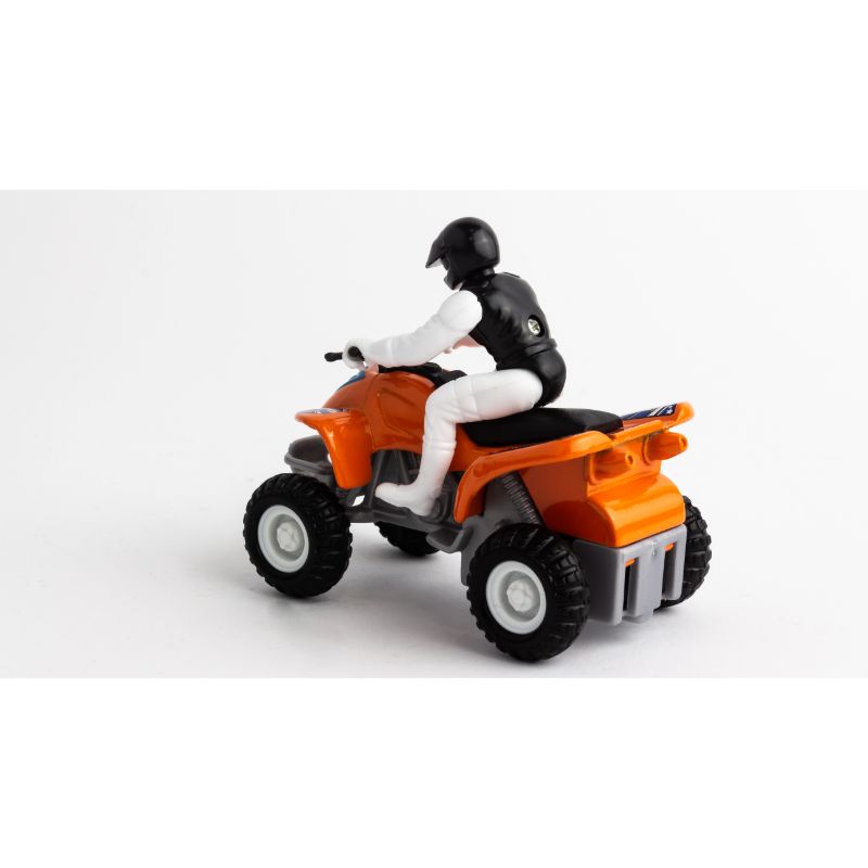 Maisto - 8cm Pullback Powered ATV - Orange & White