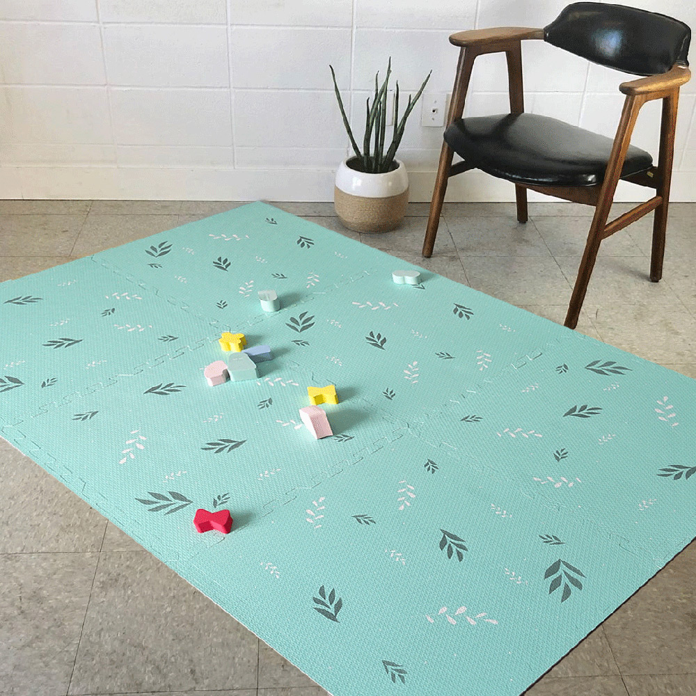 Bumble & Bird - 6pc Set BabySafe Foam Play Mat - Leaves Design