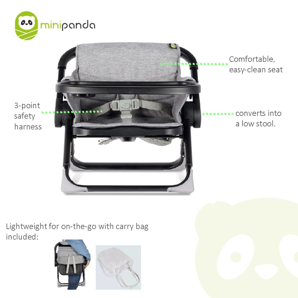 Mini Panda - Snacky Time Cub Booster Seat Group 1 - Graphite