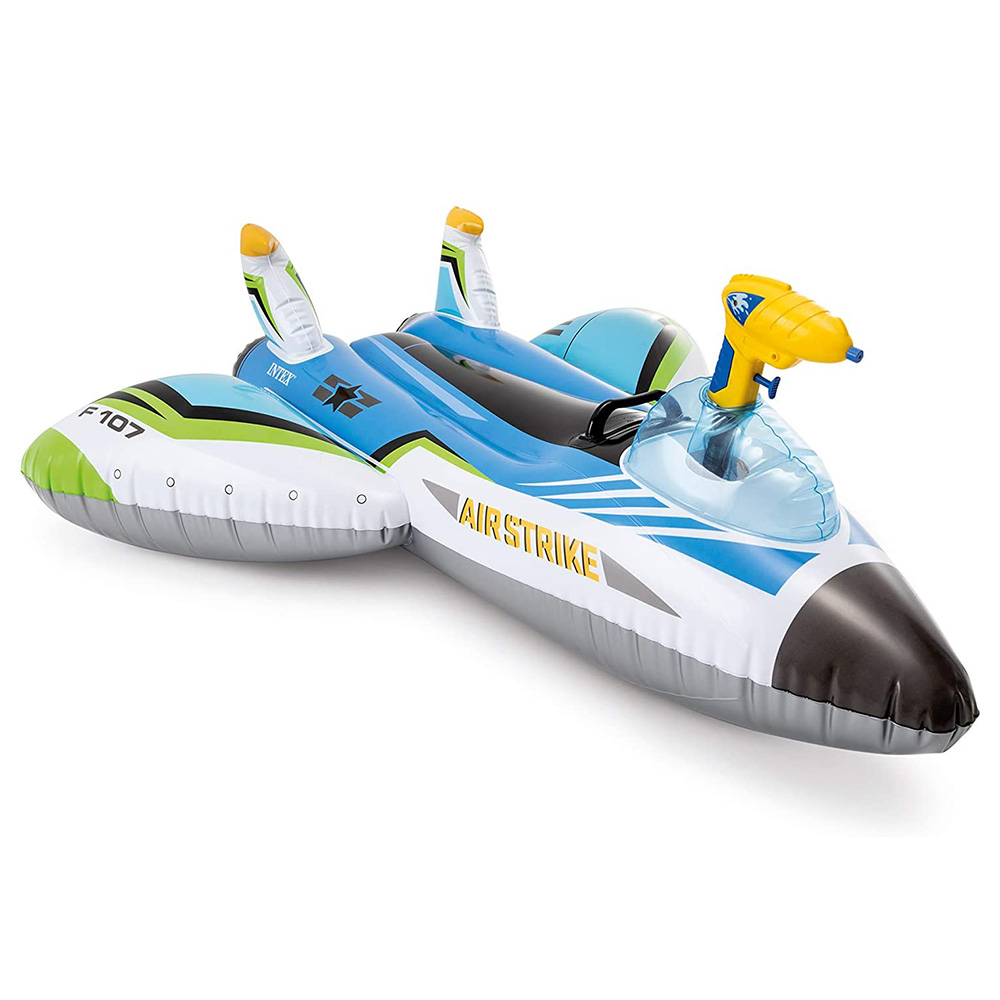 Intex - Water Gun Plane Ride-On - Assorted 1pc - Inflatable Pool Float